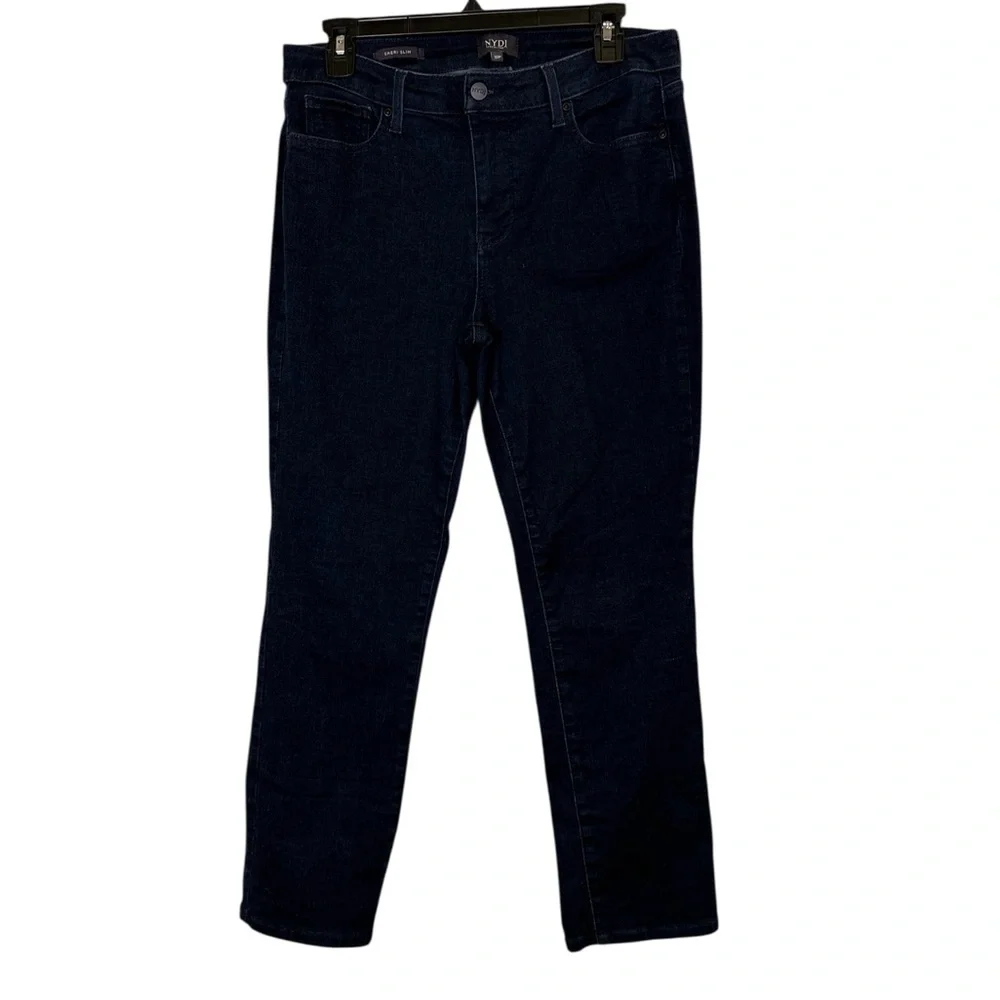 NYDJ Women’s Petite Sheri Slim Dark Indigo LiftXTuck Ankle Jeans sz 10P